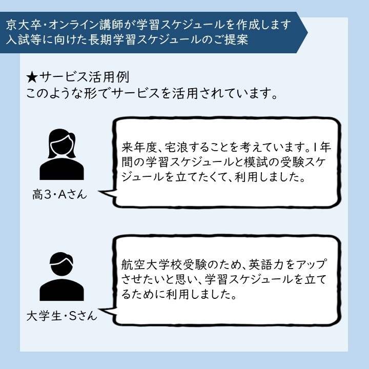 京大卒オンライン講師が学習スケジュールを作成します 入試等に向けた長期学習スケジュールのご提案 イメージ4