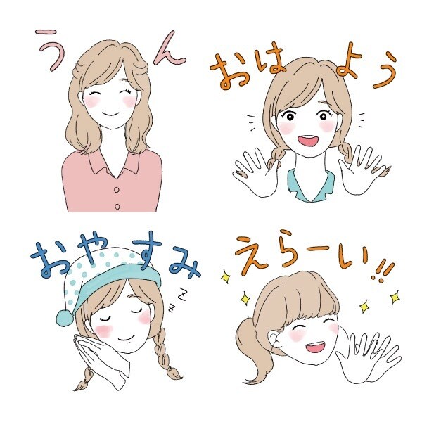 手書き風LINEスタンプ作成します キャラクター・文言も自由にお作りいただけます。 イメージ2