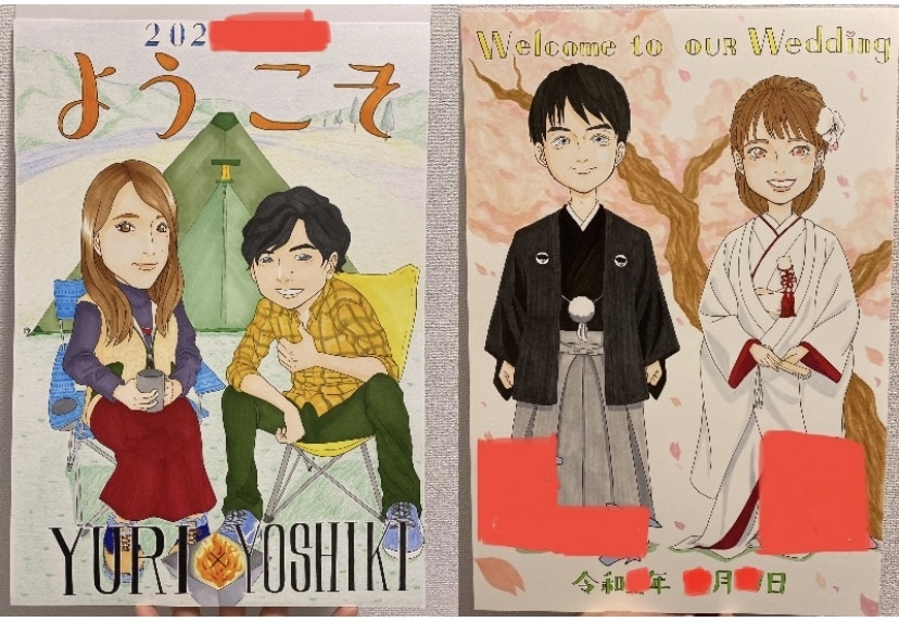 色々な漫画風ウェルカムボードや似顔絵を描きます 好みのテイストやタッチ、あの漫画風になどでき得る限り応えます イメージ5