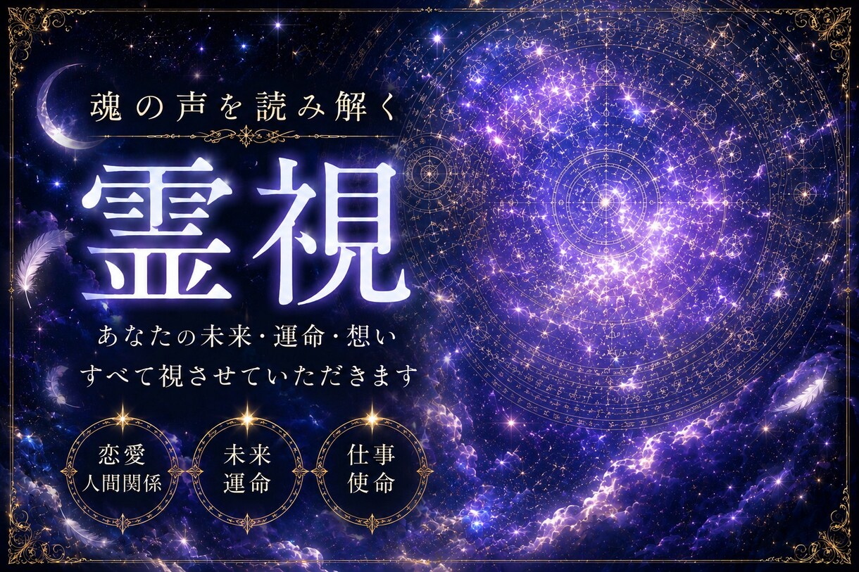 恋愛・仕事・運命を霊視します 本音や未来の流れを読み解きます イメージ1