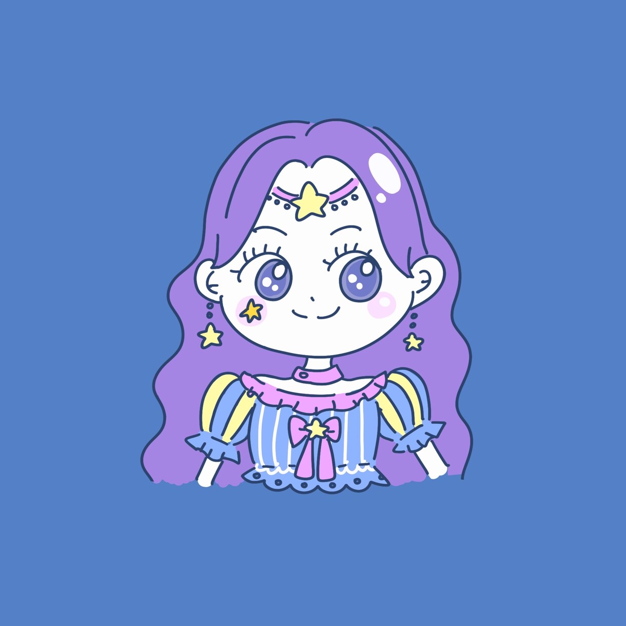 ゆめかわ絵柄のシンプルイラストを描きます ピンクや紫を基調としたシンプルタッチのゆめかわイラスト イメージ5