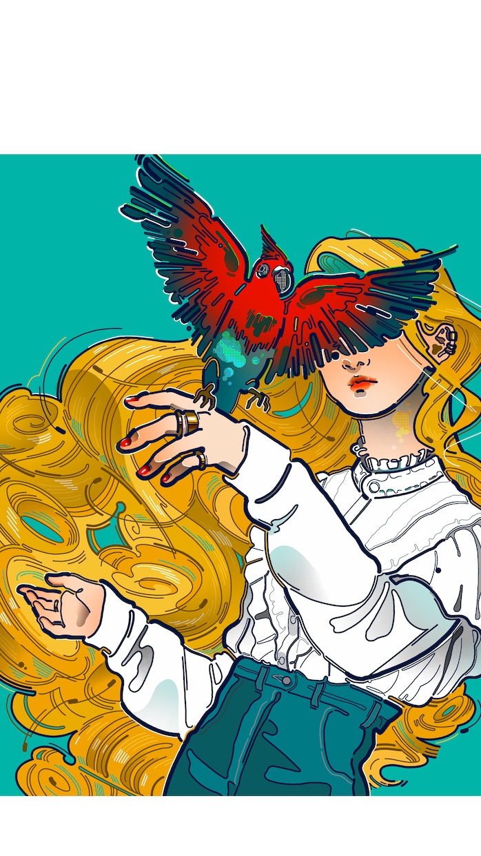 曲線が映えるイラストを描きます 小さく表示されても◎　アイコンやヘッダー、装画、グッズ等に イメージ1