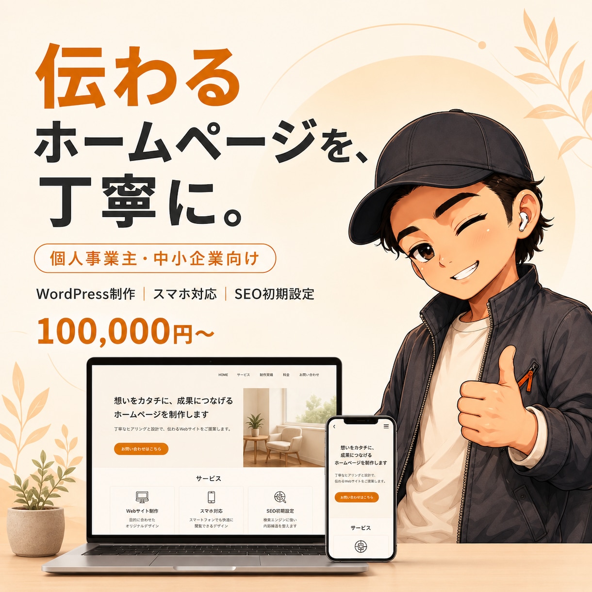 伝わるホームページを丁寧に制作します 個人事業主・中小企業向けに企画から公開まで対応 イメージ1