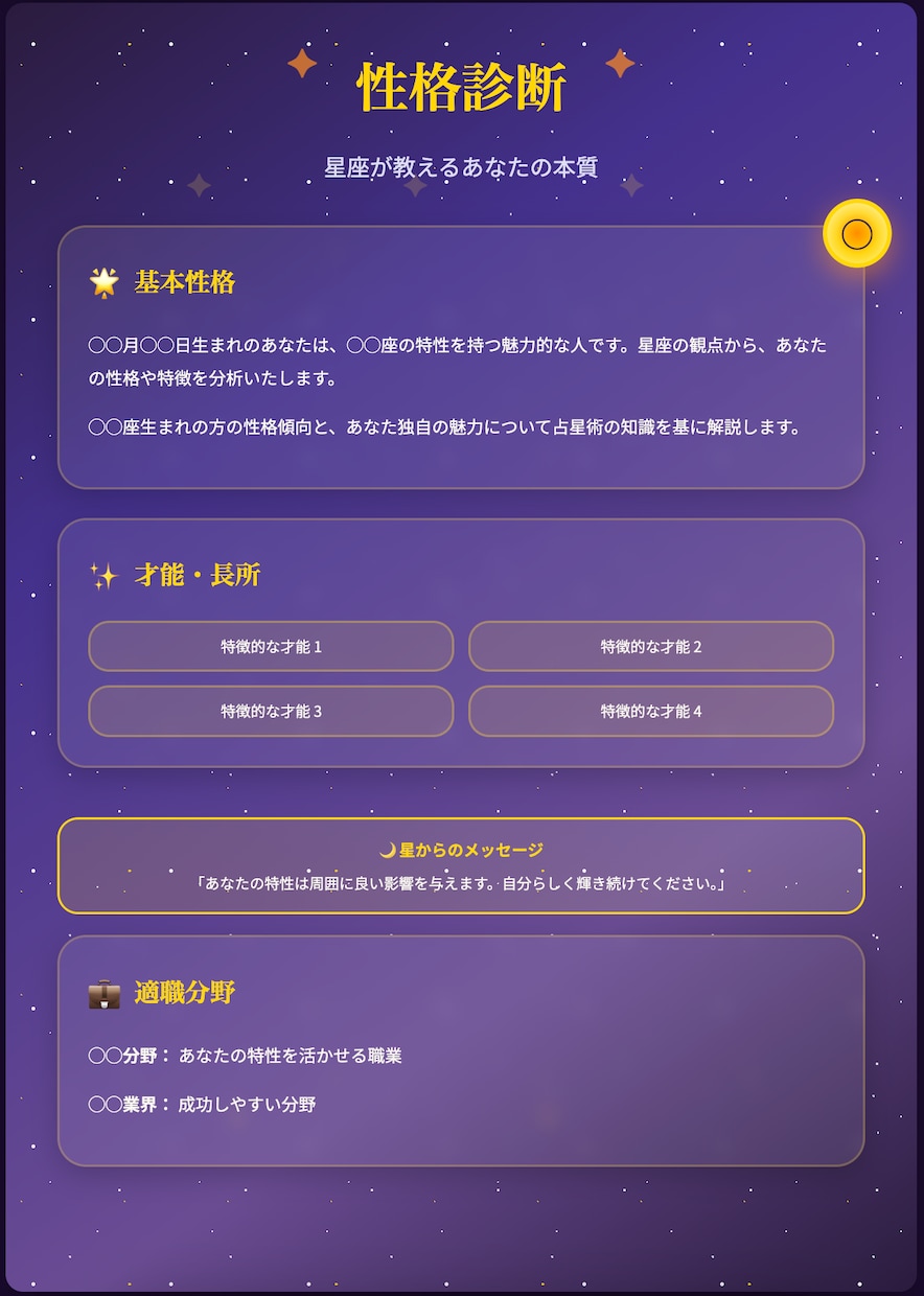 あなただけの神秘的バースデーブック作ります 星々があなたに贈る、世界に一つだけの特別な本 イメージ4