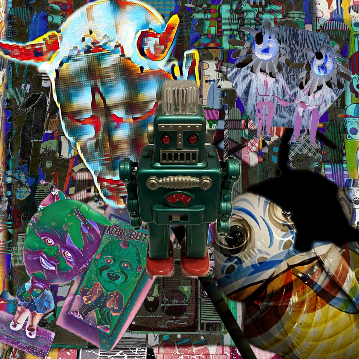 ジャケット写真風画像、イラストを作成いたします ガチャガチャしたものが好きな方にオススメです！ イメージ1