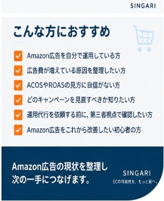Amazon広告のACOS・ROASを診断ます 広告の無駄と改善ポイントを分かりやすく整理 イメージ6