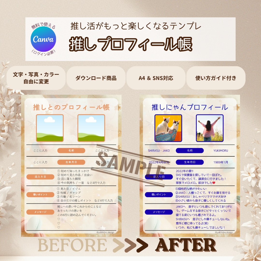 推しプロフィール一緒に作ります 丸投げOK♡推しプロフィール作成します｜理想を形に イメージ1