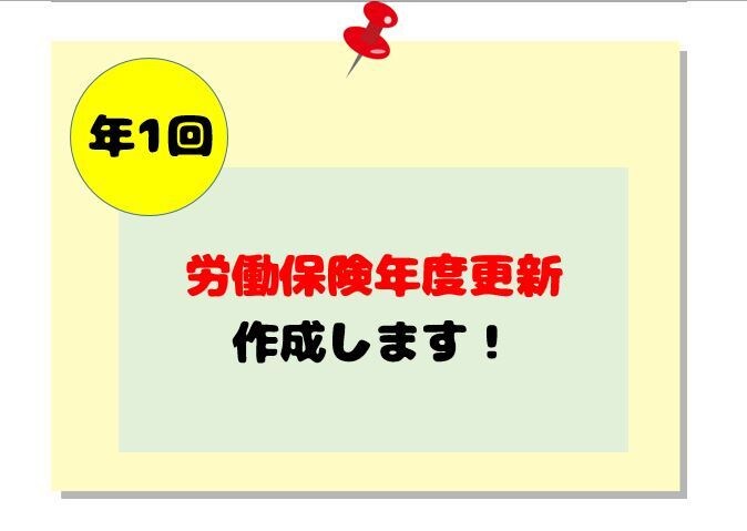 社労士が【労働保険/年度更新】のお手続きをします 年１度の手続き業務お任せ下さい！労働保険年度更新のみです。 イメージ1