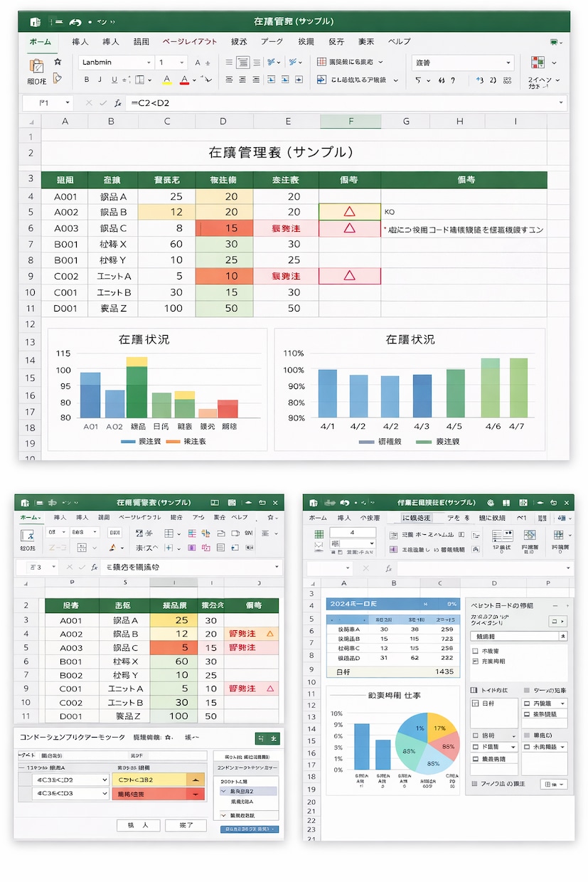 製造業向けExcel管理表を作成します 現場目線でシンプルに使いやすく整えます。 イメージ3