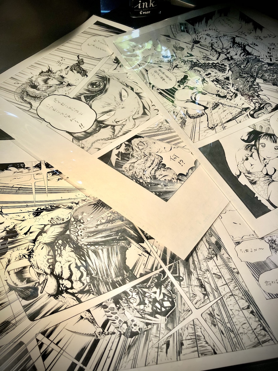 オリジナル漫画の見せ場1ページを全力作画代行します 漫画歴10年・元漫画家アシスタントが見せ場の一枚絵を全力作画 イメージ4