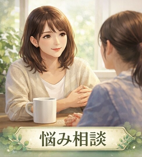 悩み相談→あなたの気持ちを丁寧にお聴きします 一人で抱え込まず、気持ちを整理するお手伝いをします イメージ1