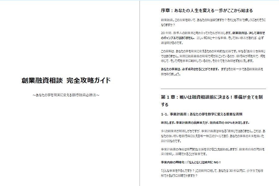 現役銀行員が日本政策公庫『創業計画書』を作成します ここでしか手に入らない！創業融資相談 完全攻略ガイドつき イメージ3