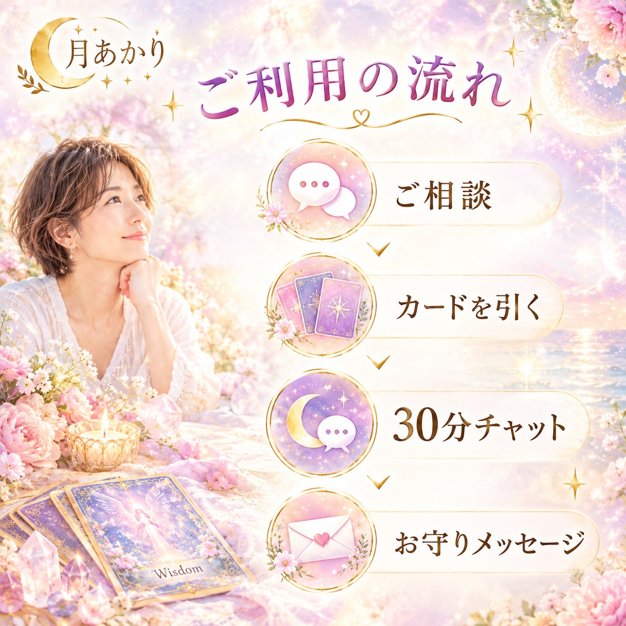 30分チャット鑑定 ♡ LINE感覚でお答えします オラクルカード鑑定♦恋愛・仕事・人間関係・人生相談何でもOK イメージ2