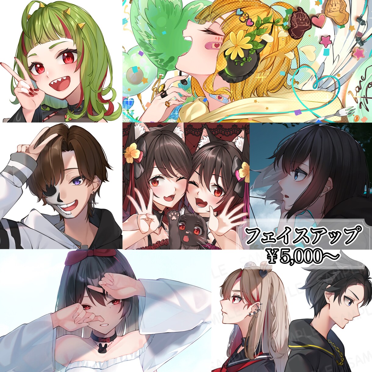 商用利用可/最短3日!!イラスト全般製作いたします アイコン/立ち絵/一枚絵/Live2Dなど承ります！！ イメージ2