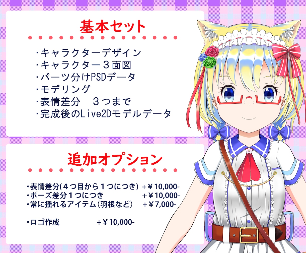 Vtuberのデザイン及びLive2D作成をします これから始める人。新規衣装が欲しい人など イメージ2