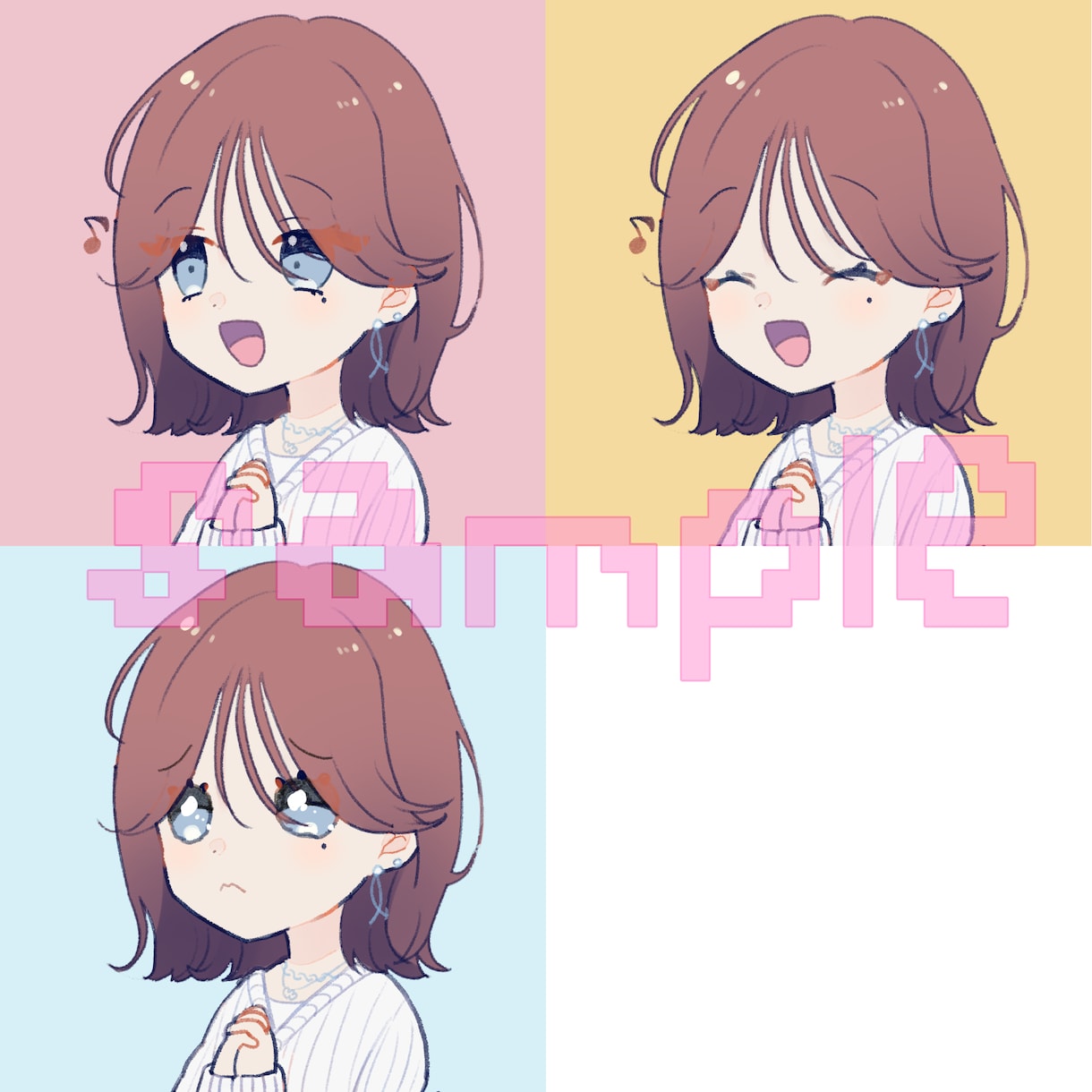 商用可/SNS等★アイコン描きます シンプルで可愛いデフォルメアイコン作成します！商用利用可能 イメージ5