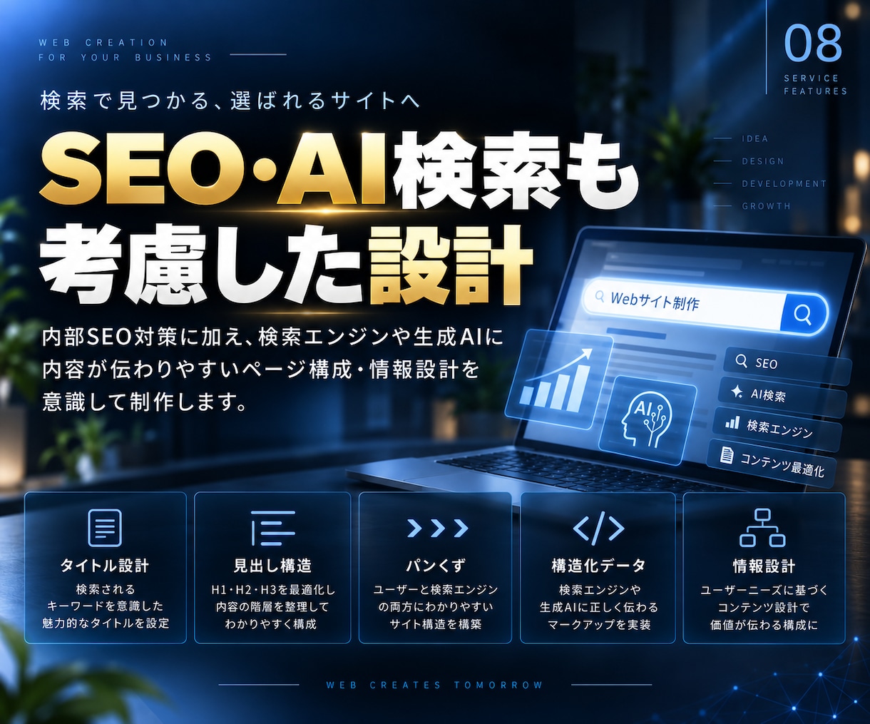 事業に合わせて育てられるホームページを制作します 企画･デザイン･WordPress開発･機能拡張まで一貫対応 イメージ11