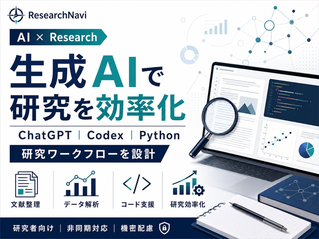 生成AIを研究・データ分析に活用します ChatGPT・Codex・Pythonで研究効率化を支援 イメージ1