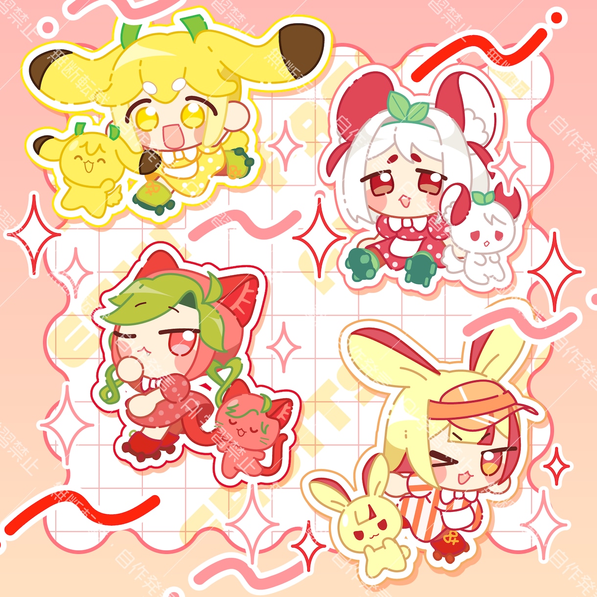 ポップでかわいいミニキャラ描きます グッズにも利用可能なデフォルメイラストです イメージ3