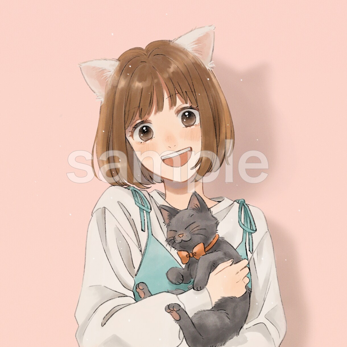 SNS用アイコンイラスト作成致します 柔らかい雰囲気の可愛い女の子や男の子のイラスト イメージ6