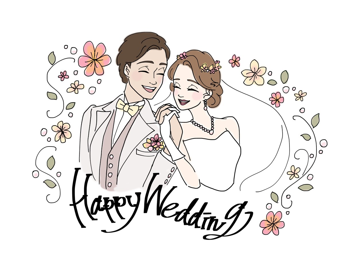 記念日イラスト描きます 大切な結婚記念の似顔絵描きます♡ イメージ2