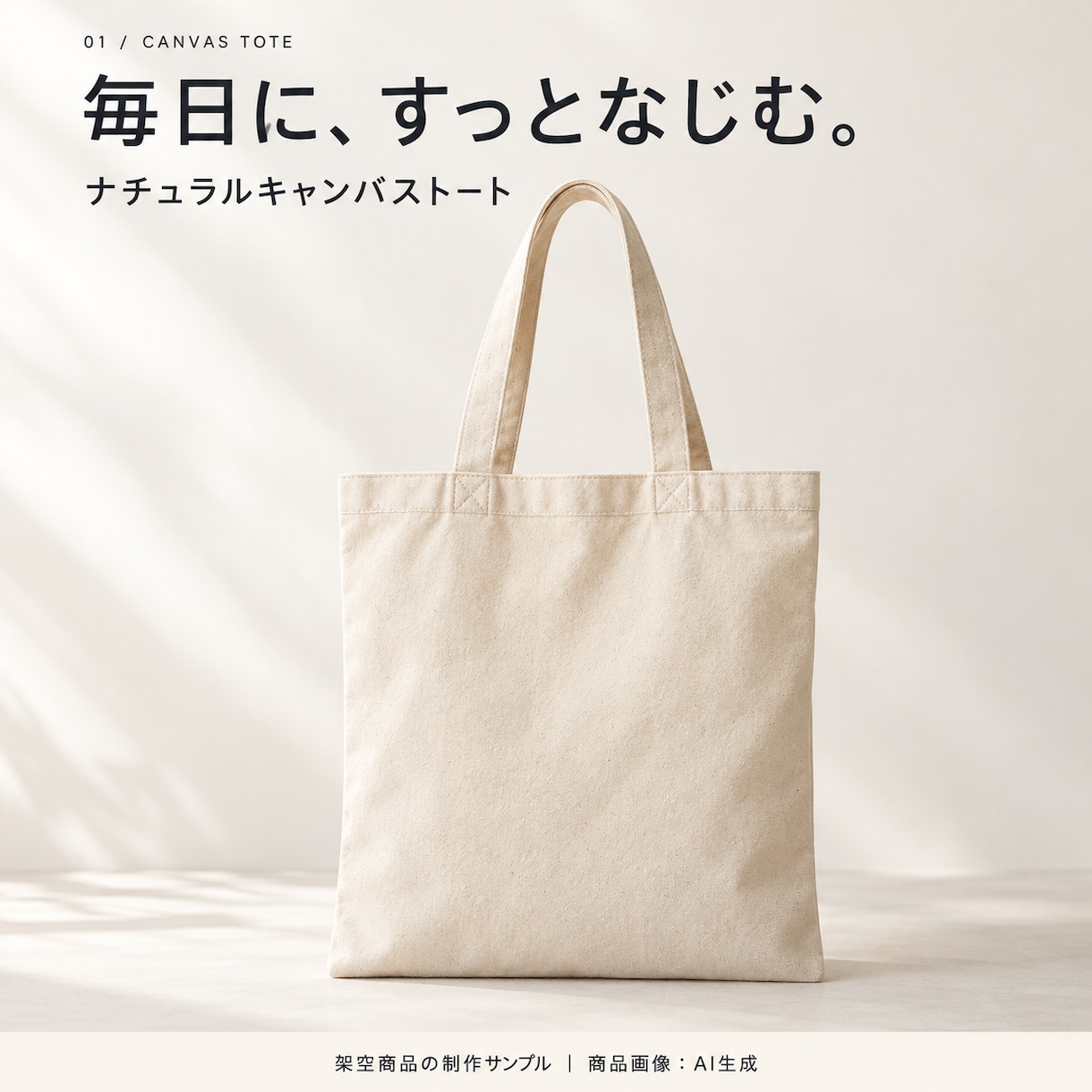 商品写真からSNS広告画像を3枚制作します 背景と文字を整えた正方形画像3枚・修正1回 イメージ1