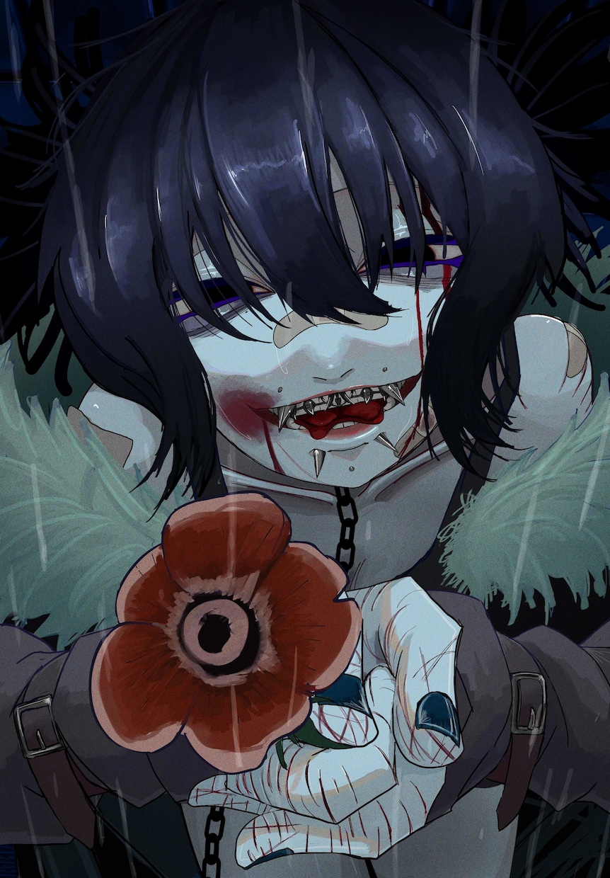 ダークをメインに描いています ボカロPのMVや歌い手のMV、イラストなどを描いています。 イメージ2
