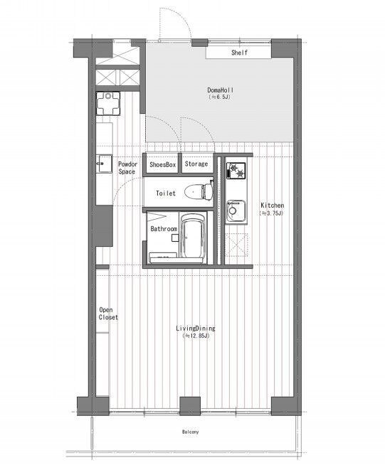 賃貸物件募集用間取り図作成いたします CADにて色付きプラン図のご提供が可能です イメージ6