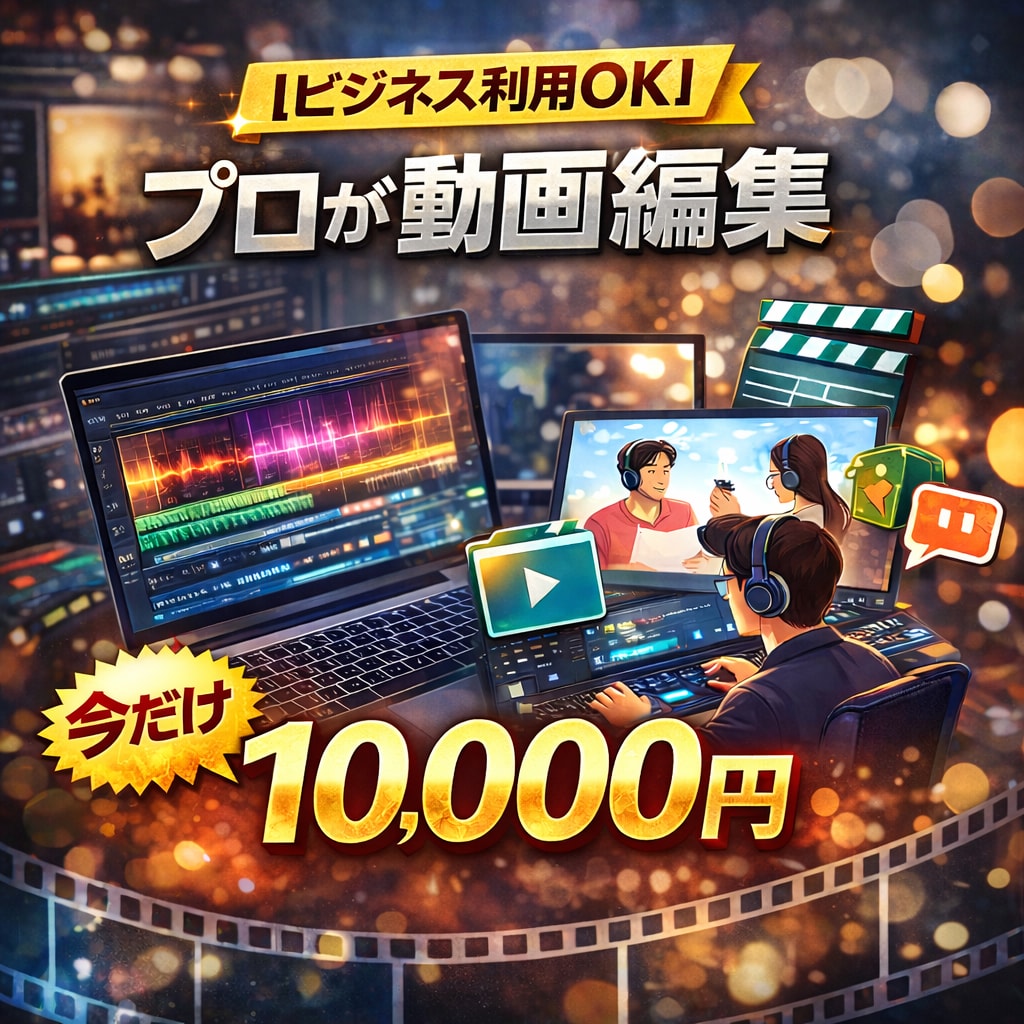 実績掲載OKで特価　丸投げOK！動画編集できます 丸投げOK！なんでも相談可能！ イメージ1