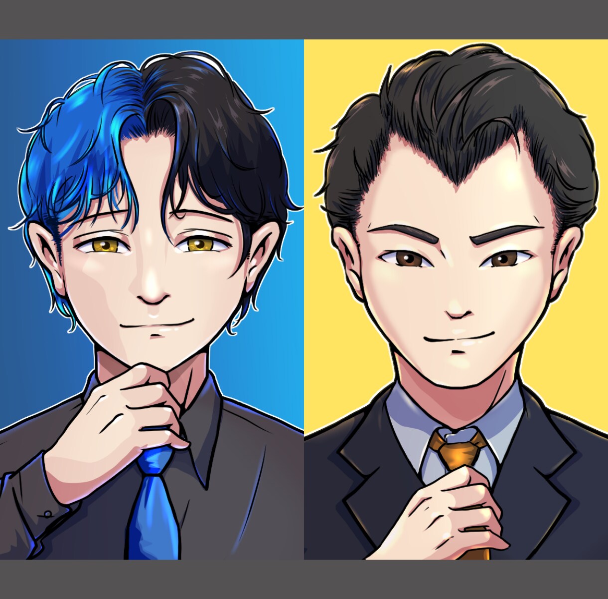 男性に人気！カッコよく目立つ好印象イケメン描きます 小さくなっても存在感抜群な 躍動的アイコンならお任せください イメージ2