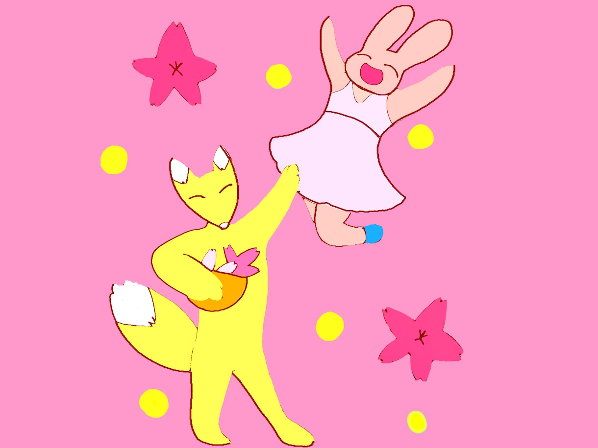 かわいくポップなキャラクターのイラスト描きます 色の塗りはパソコンか水彩色鉛筆です。 イメージ9