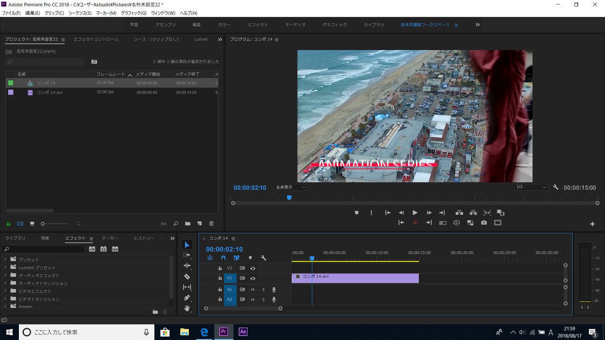 動画を日英翻訳して字幕を付けます TOEIC905点、社内翻訳者、PremierePro イメージ1