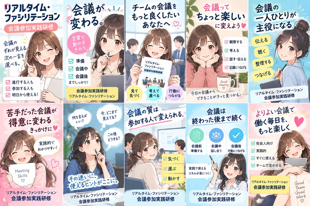 会議ファシリテーション実践研修資料を提供します 会議のずれが見える。次の一言を選べる実践教材です イメージ4