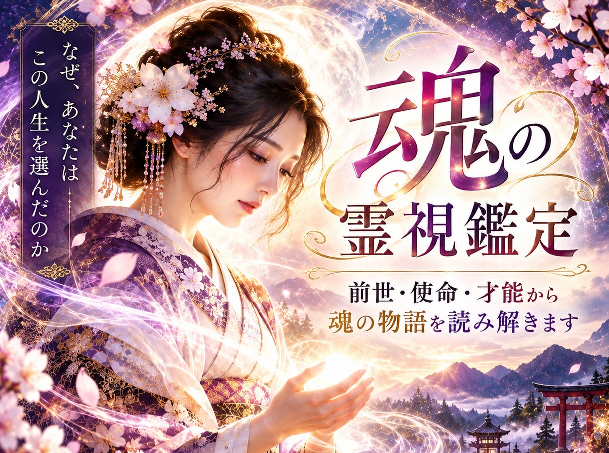 なぜ貴方はこの人生を選んだのか、祈舞がお伝えします 前世・使命・才能から貴方だけの魂の物語を深く読み解きます。 イメージ1