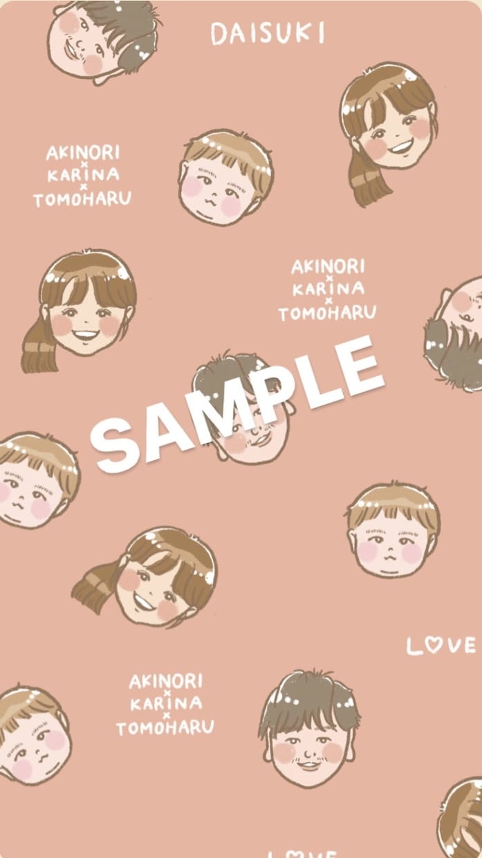 似顔絵でLINEの壁紙作成します ご家族やペットのお顔で可愛い壁紙や背景を作成します！ イメージ3