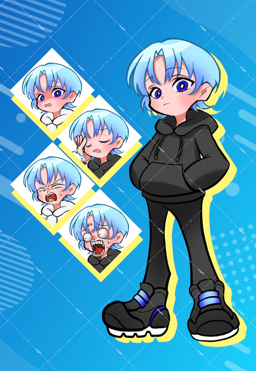 カートゥーン風など目を引くイラスト描きます SNSアイコンや記念イラスト、立ち絵、キャラデザにおすすめ！ イメージ3