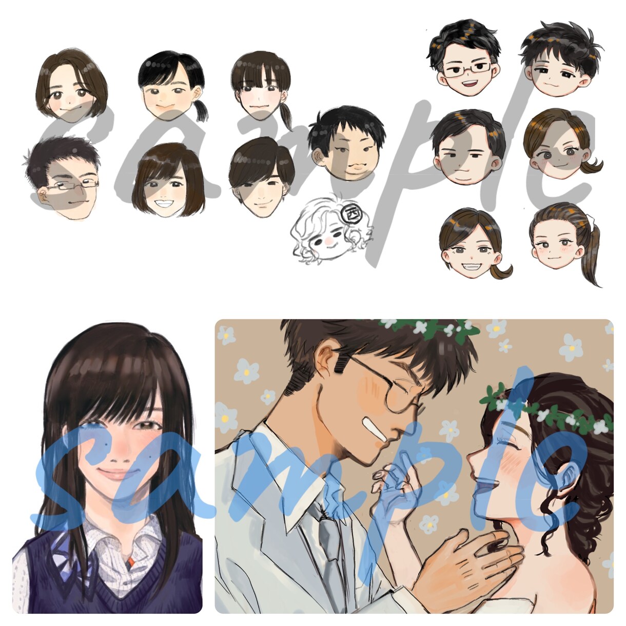 イラストオーダー承ります SNSアイコン、創作、似顔絵、夢絵まで幅広くご対応します！ イメージ3