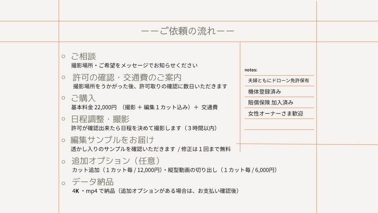 無料相談歓迎/ドローン空撮を行います 【関西在住】夫婦でドローン空撮|1〜2カットのPR用撮影OK イメージ3
