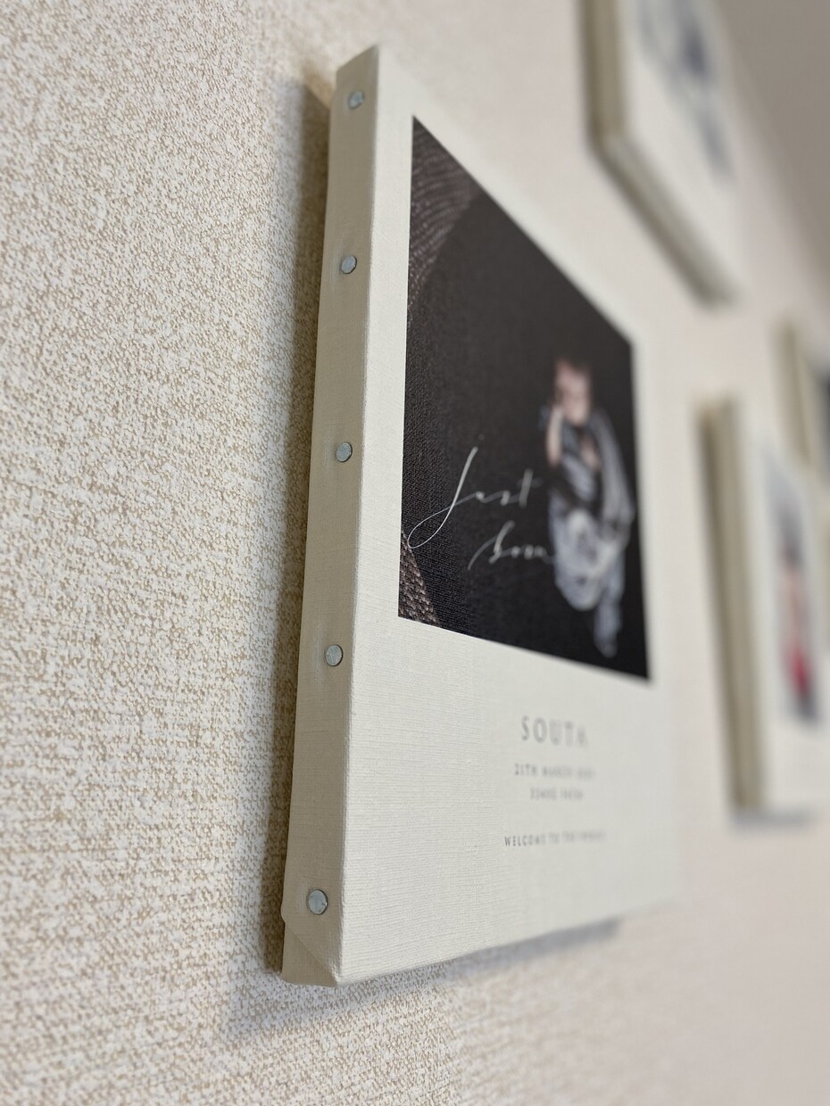 出産記念に⭐︎お子様の写真をお洒落にデザインします プロの写真加工と手書き文字でおしゃれなのキャンバスボード イメージ7