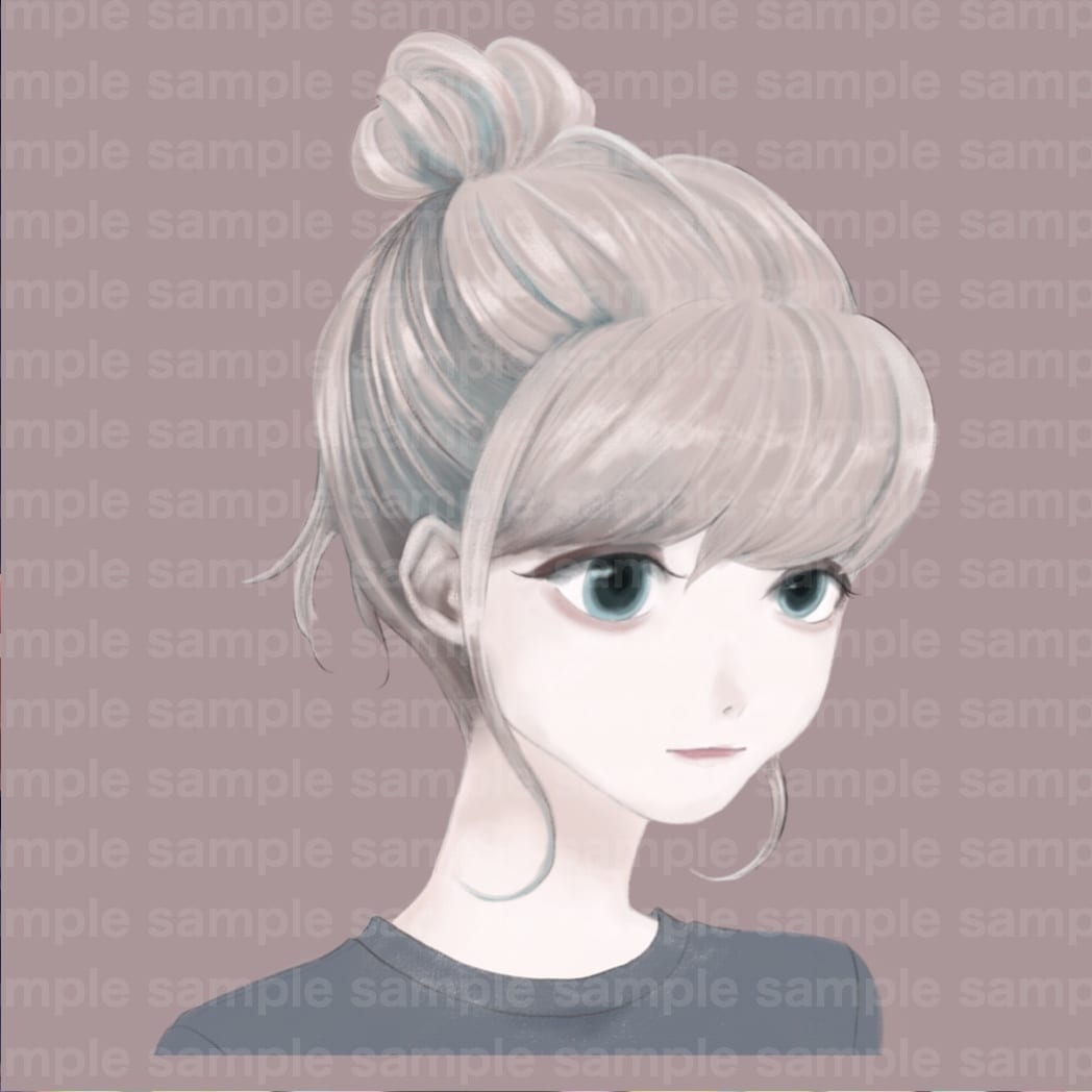 綺麗系◎アイコン描きます オプションで商用利用OK★繊細な雰囲気の綺麗系人物イラスト イメージ2