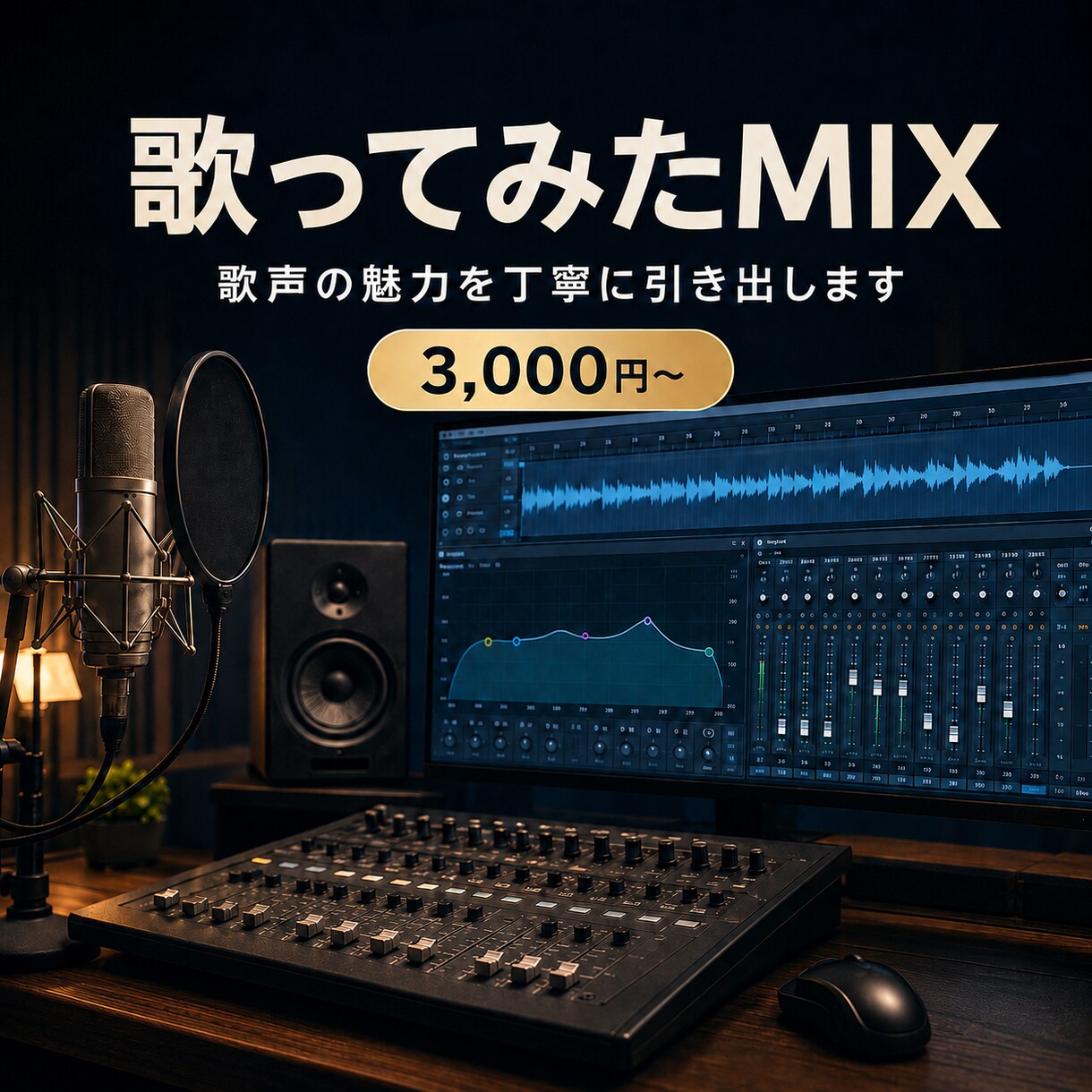 歌声を活かして歌ってみたMIXを仕上げます 楽曲の全体が見える作編曲家が歌声の魅力を引き出します イメージ3