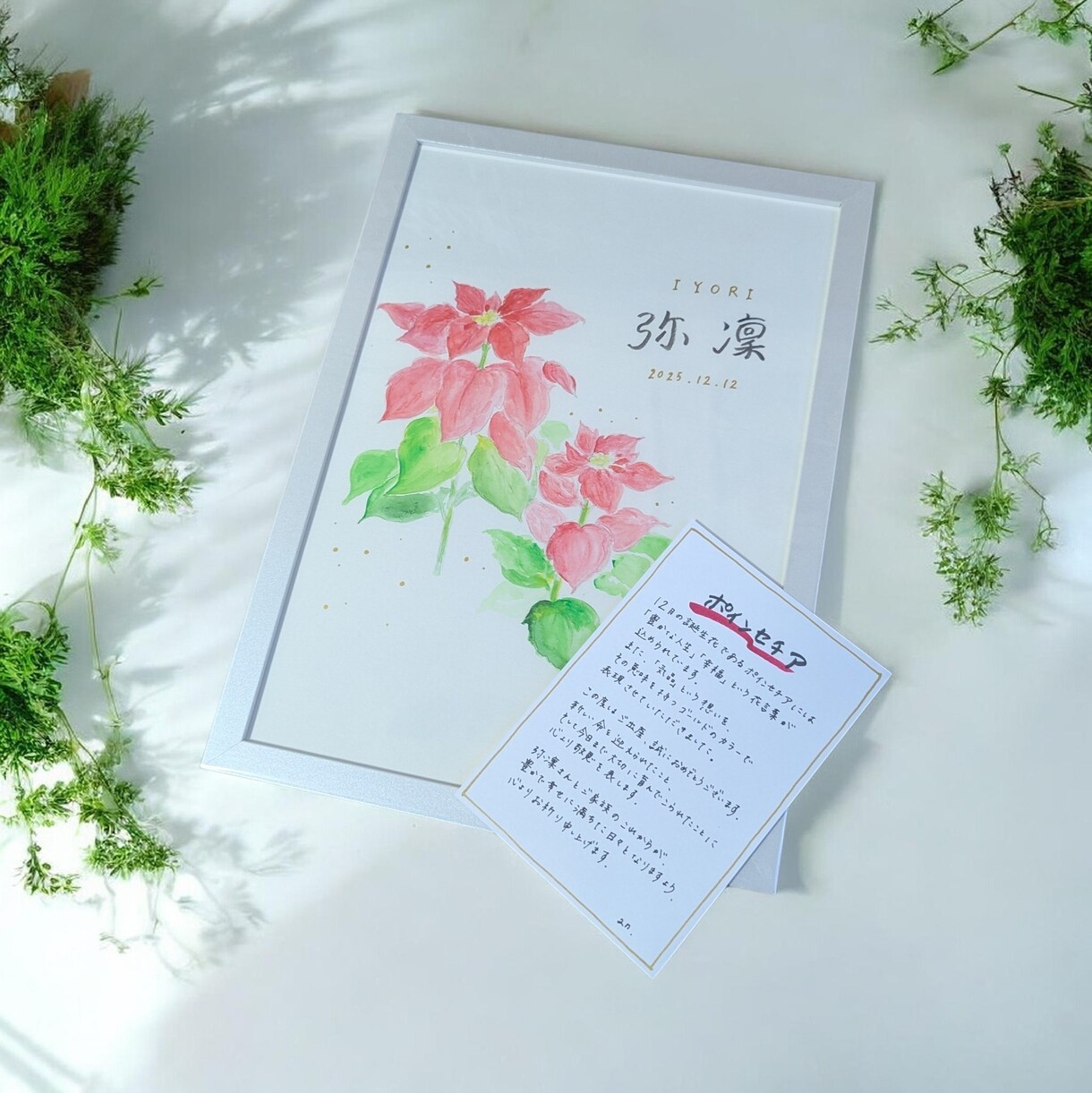 名前の由来から描く命名アートをお届けします 名前の由来から描く、世界にひとつの一枚です。 イメージ1