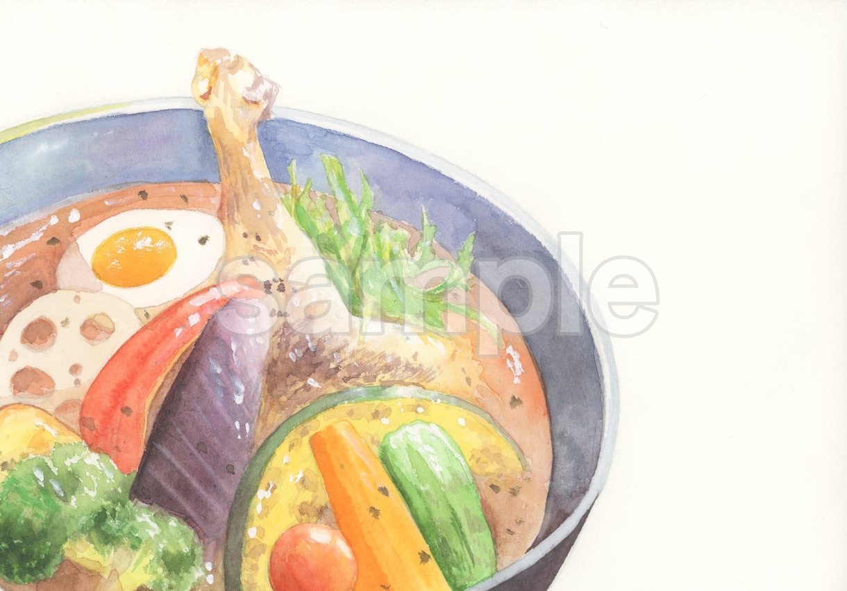 絵本のワンシーンのような食べ物イラスト描きます 飲食店のメニュー表やPOP、本の挿絵などに イメージ3