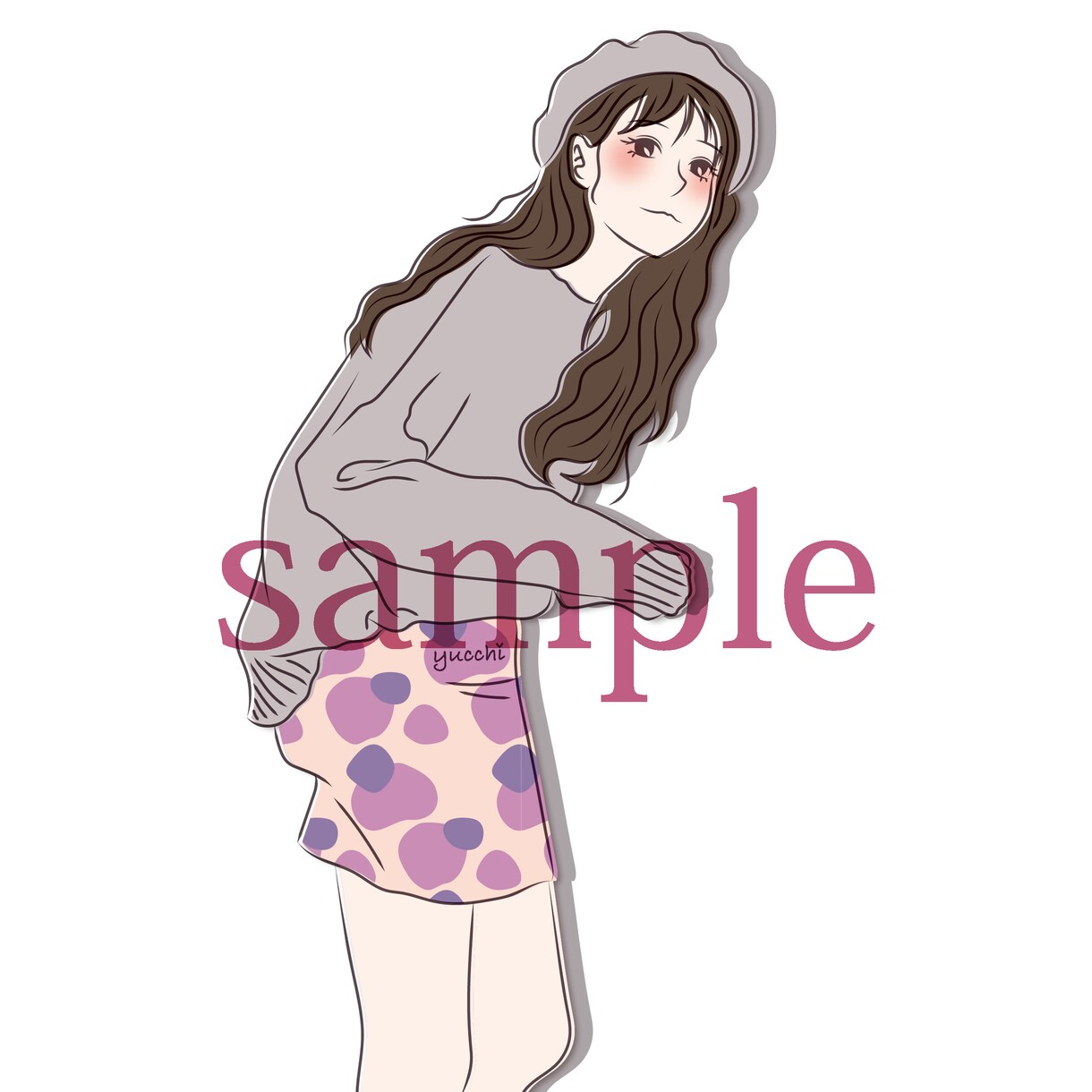 オシャレで可愛い女の子イラストを描きます お洒落なイラストで彩りをプラスしませんか。 イメージ10