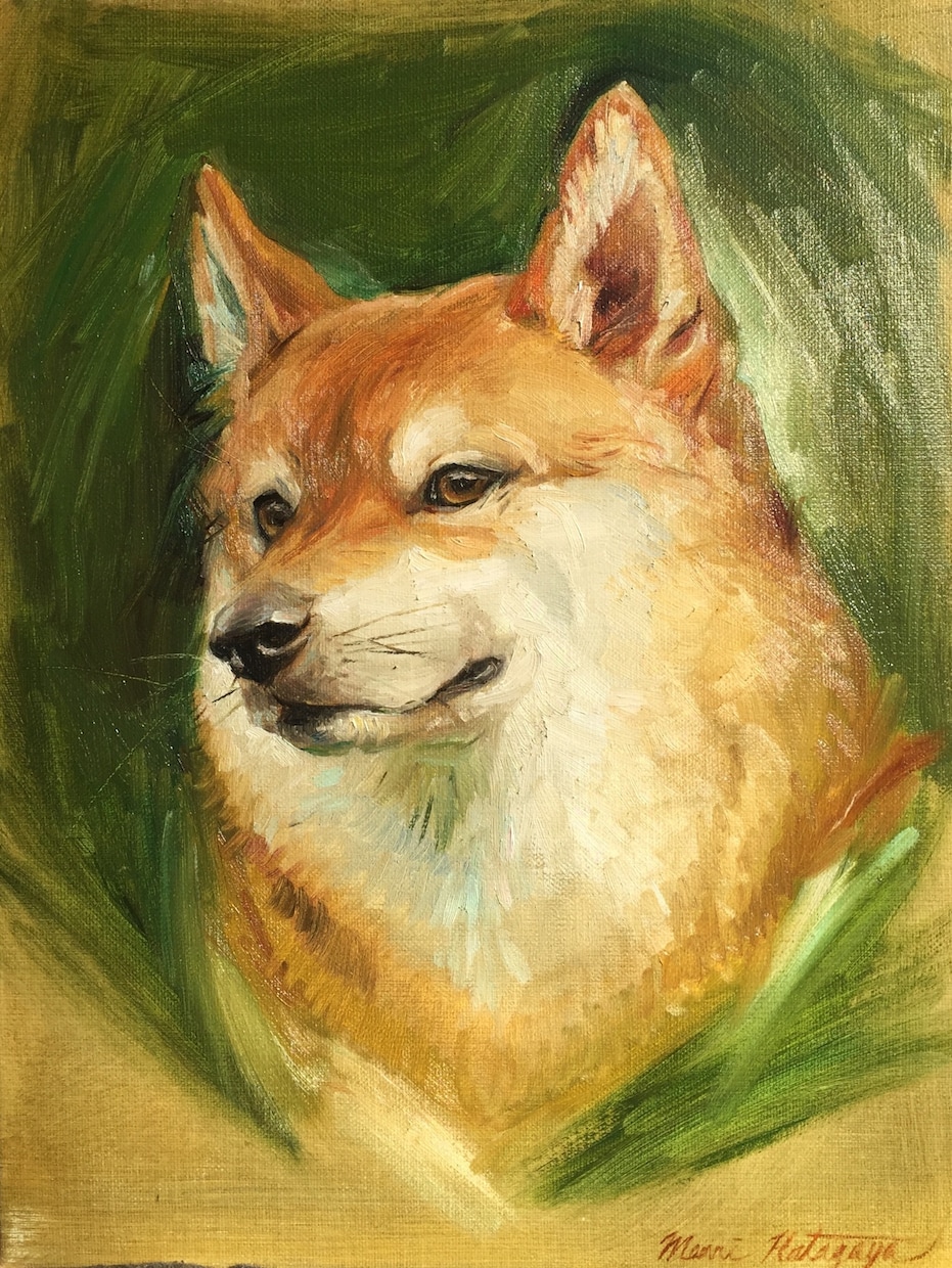 ペット 犬 猫 似顔絵をキャンバス油彩で描きます ペットを大きなキャンバスに油絵の具で描きます！ イメージ1