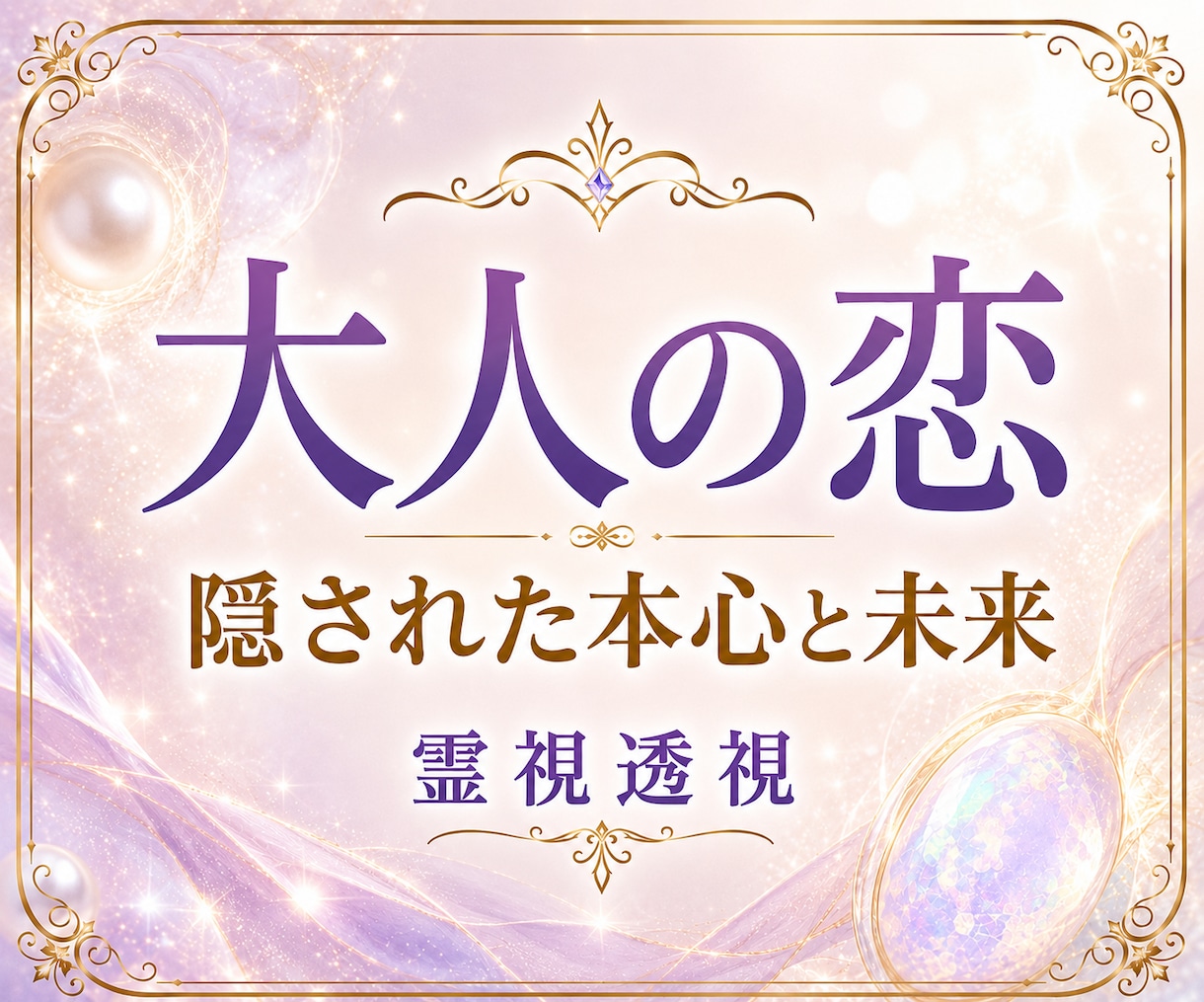 恋愛占い♡大人の恋の行方、本心、霊視未来鑑定します チャネリング・相手の気持ち・どうすればいいの？【無料特典付】 イメージ1