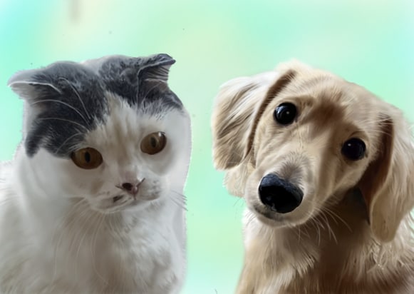 大切なペットの似顔絵をデジタルイラストで描きます リアルでもデフォルメでも大丈夫です！ イメージ2