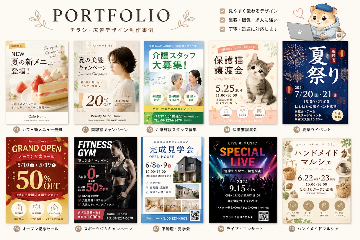 企業様の思いが伝わるチラシ・広告作ります 「思わず手に取りたくなるチラシを制作します」 イメージ4