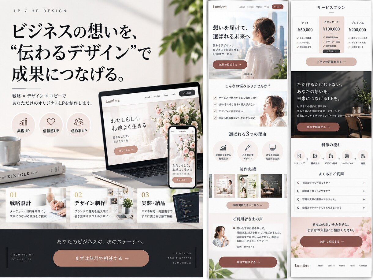 原稿なしOK！構成・文章からLPを制作します 競合調査・コピー・デザイン・実装まで一括対応！ イメージ6