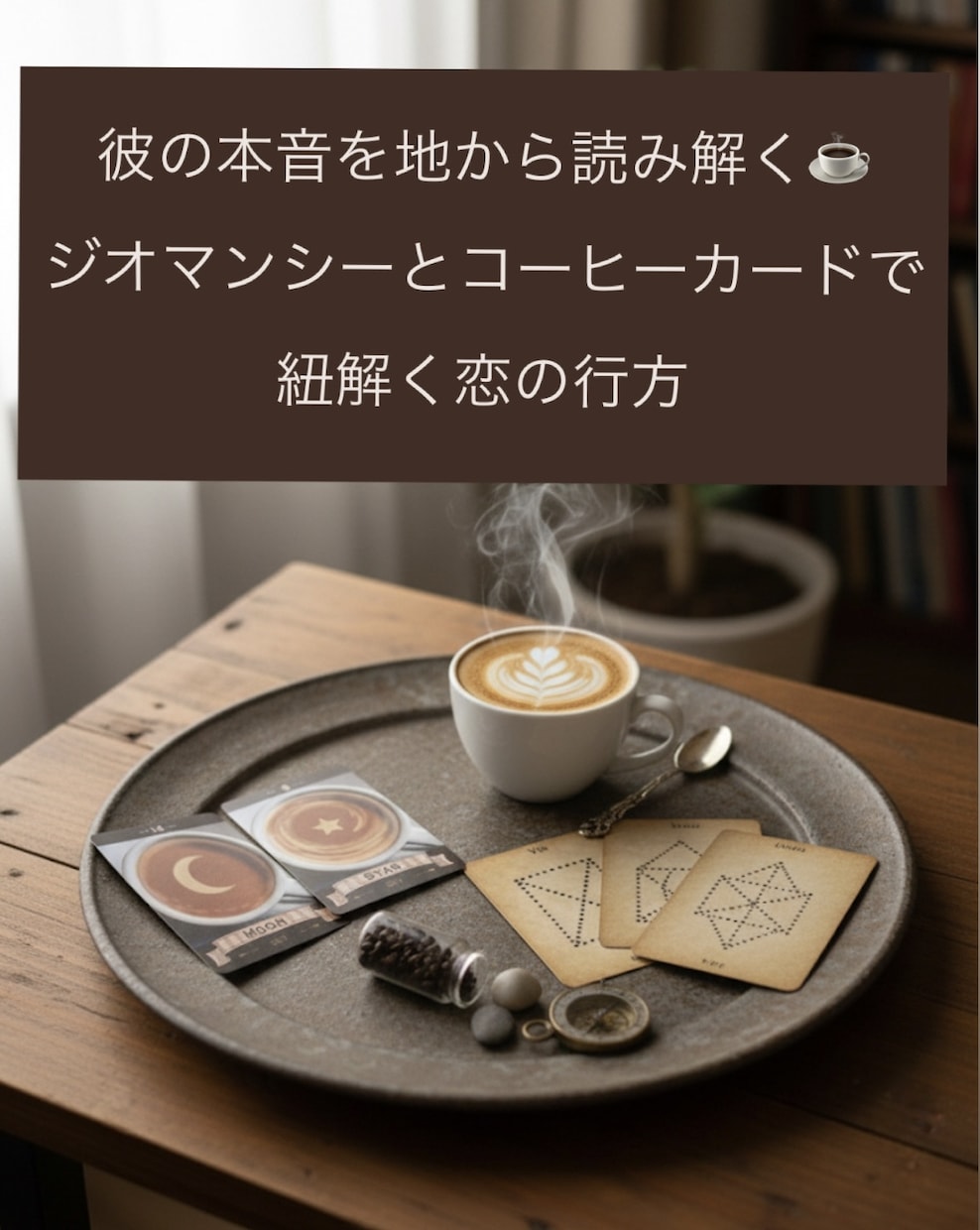 相手の気持ちや未来を視ます コーヒーカード×ジオマンシーという組み合わせは最強の処方箋 イメージ1